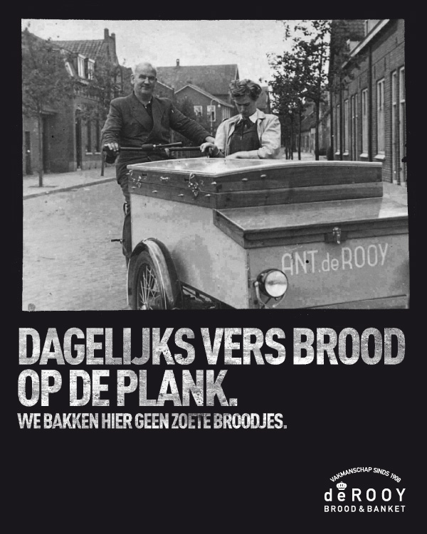 Dagelijk vers brood op de plank